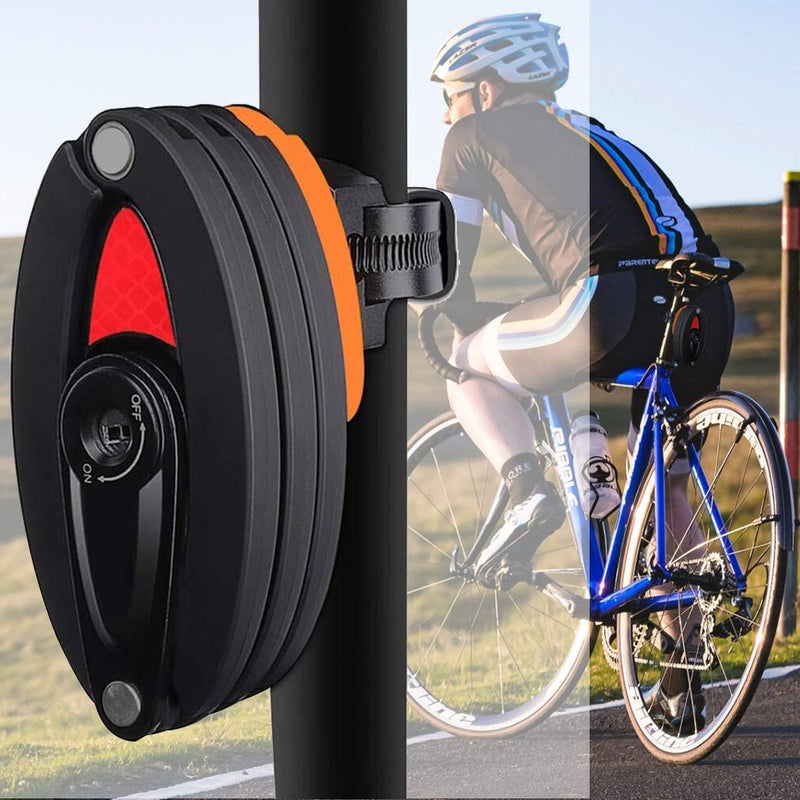 WOTOW Folding Bike Lock, Heavy Duty Steel Foldable Bike Chain Lock with Mounting Bracket, 35â€ Unfolding Anti Theft Bicycle Lock with 3 Key for Mountain Road City Bikes Scooter Motorcycle - Image 4